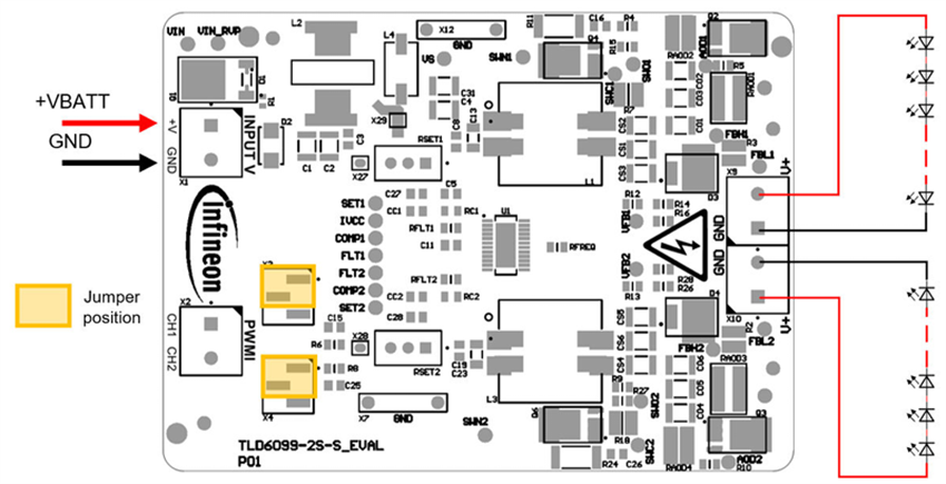機械図面 - Infineon Technologies TLD6099-2S-S_EVAL評価ボード